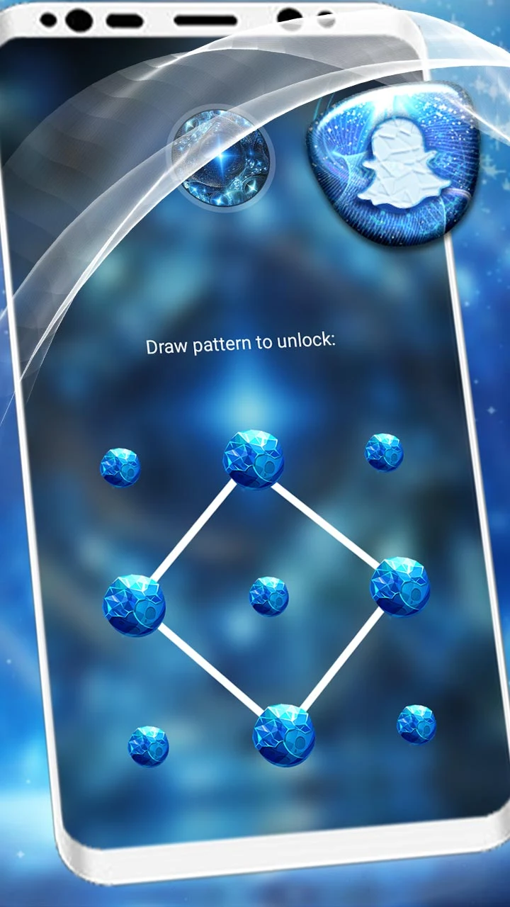 Blue Fractal Art Theme screenshot
